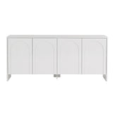 Tavolino Arlen bianco 180 cm Legno composito rivestito in melamina