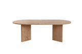 Salontafels - Ovale salontafel eiken melamine - Japandi - 119x60 cm - Sota - Dimehouse
