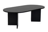 Ovale salontafel Zwart melamine - Japandi -  119x60 cm - Sota
