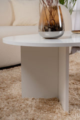 Salontafel wit melamine boogvorm Koda 119x60 cm