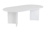 Salontafel wit melamine boogvorm Koda 119x60 cm