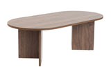 Tavolino ovale melaminico noce - Japandi - 119x60 cm - Sota
