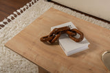 Salontafels - Rechthoekige Salontafel Siban Sapphire Eikenhout look - 119x60 cm - Dimehouse