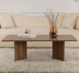 Salontafels - Rechthoekige Salontafel Siban Walnoothout look - 119x60 cm - Dimehouse