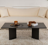Salontafels - Rechthoekige Salontafel Siban Zwart houtlook - 119x60 cm - Dimehouse