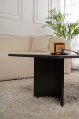 Salontafels - Rechthoekige Salontafel Siban Zwart houtlook - 119x60 cm - Dimehouse