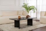 Salontafels - Rechthoekige Salontafel Siban Zwart houtlook - 119x60 cm - Dimehouse