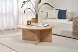 Tavolino rotondo melaminico rovere Dakota 90x90x40 cm