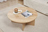 Tavolino rotondo melaminico rovere Dakota 90x90x40 cm