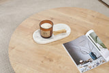 Tavolino rotondo melaminico rovere Dakota 90x90x40 cm