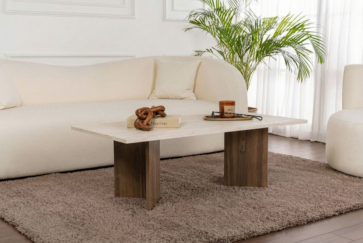 Sabin - Travertino, Noce Venezia Travertino Noce PANNELLO RIVESTITO NOBILITATO 100%