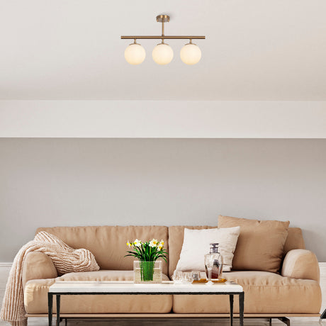 Lampada a sospensione 3 luci in metallo color bronzo