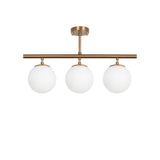 Lampada a sospensione 3 luci in metallo color bronzo