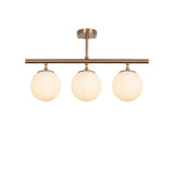 Lampada a sospensione 3 luci in metallo color bronzo