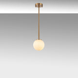 Lampada a sospensione a 3 luci color bronzo con paralume bianco in metallo selce