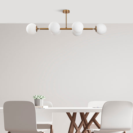 Lampada a sospensione a 6 luci in vetro color bronzo Radiance