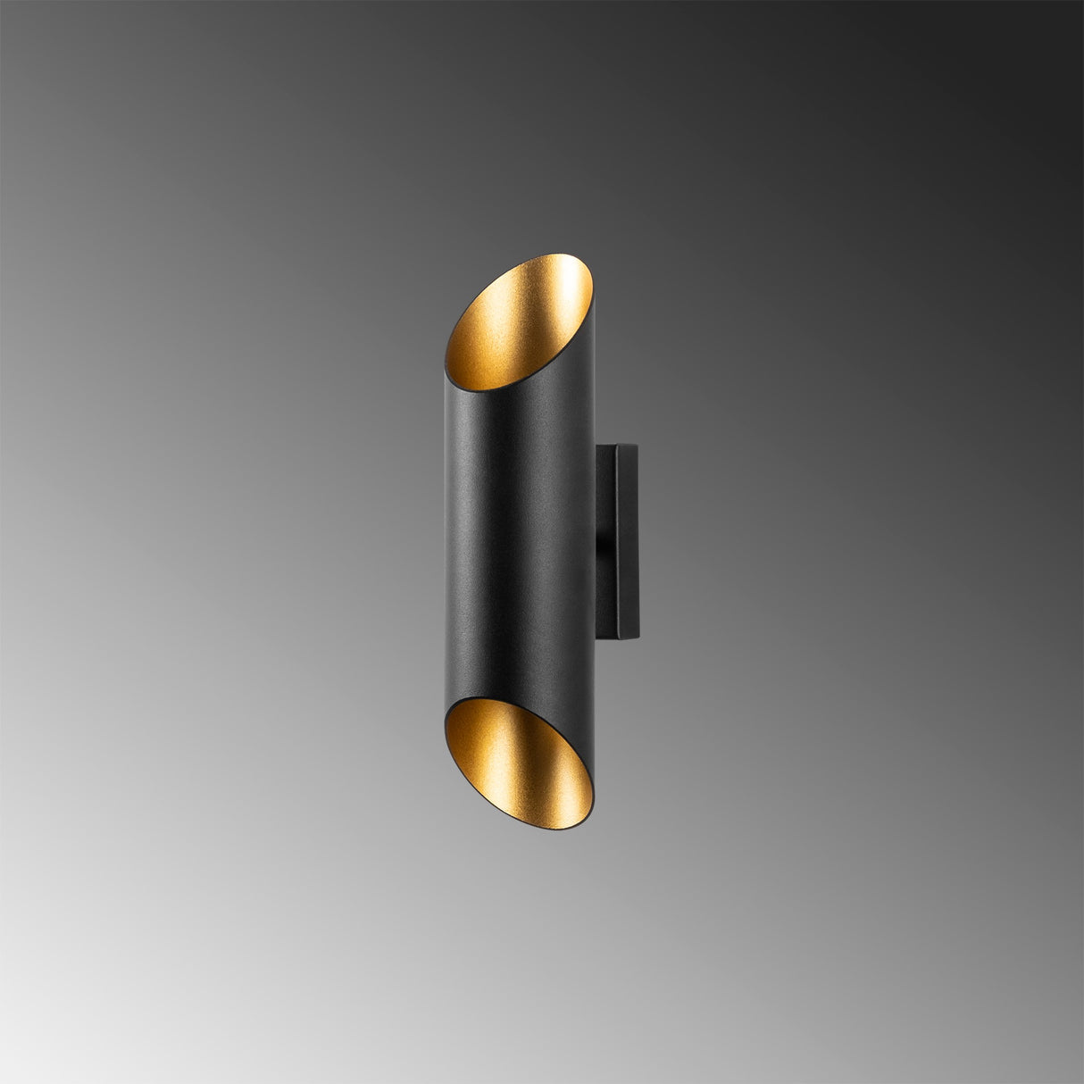 Lampada da parete in metallo nero oro Juniper