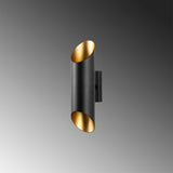 Lampada da parete in metallo nero oro Juniper