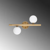Lampada da parete in vetro dorato Helios