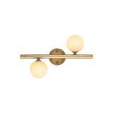 Lampada da parete in vetro dorato Helios