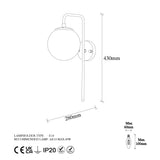 Wandlampen - Wandlamp Bronskleurig Beige Glas Brim - Dimehouse