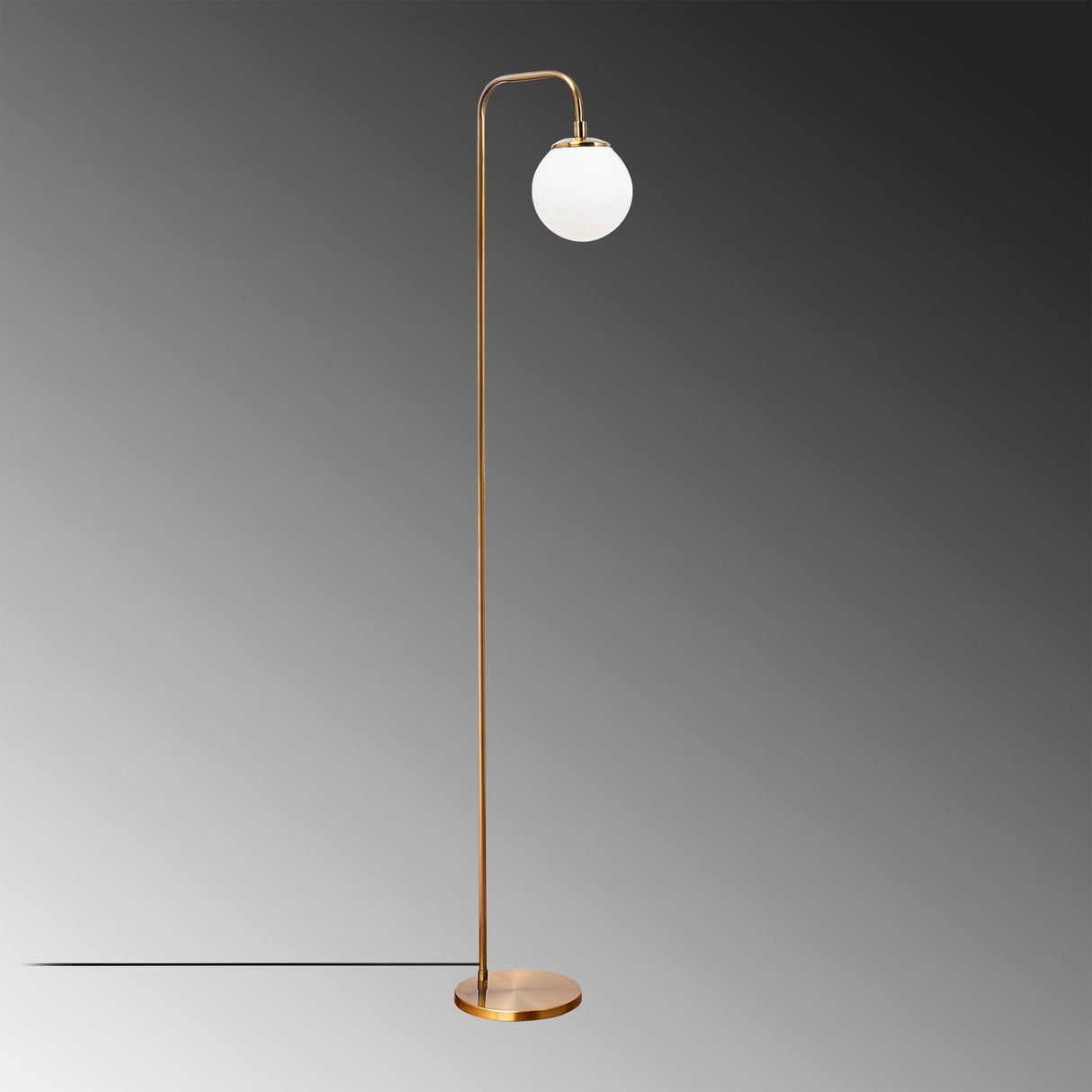 Vloerlampen - Vloerlamp Bronskleurig Beige Glas Brim - Dimehouse