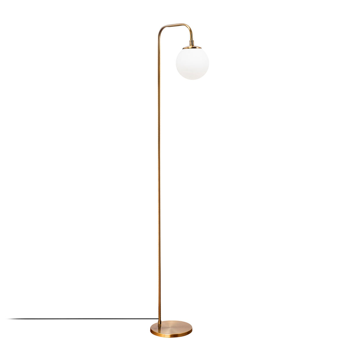 Vloerlampen - Vloerlamp Bronskleurig Beige Glas Brim - Dimehouse