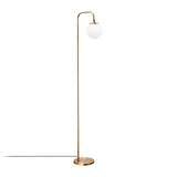Vloerlampen - Vloerlamp Bronskleurig Beige Glas Brim - Dimehouse