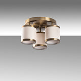 Plafondlampen - Plafondlamp Bronskleurig Stof Frost - Dimehouse