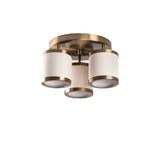 Plafondlampen - Plafondlamp Bronskleurig Stof Frost - Dimehouse