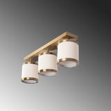 Hanglampen - Hanglamp 3 - lichts Bronskleurig Stof Frost - Dimehouse