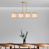 Hanglampen - Hanglamp 4 - lichts Bronskleurig Stof Frost - Dimehouse