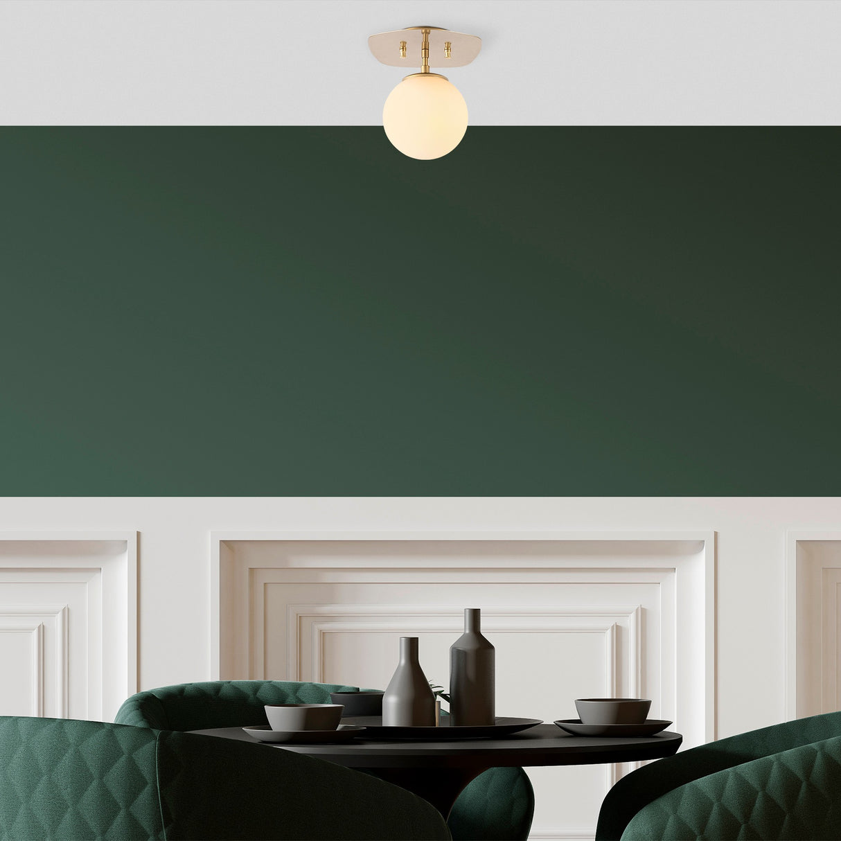 Plafondlampen - Plafondlamp 1 - lichts Goud Glas Axel - Dimehouse
