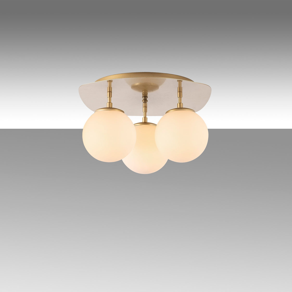 Plafondlampen - Plafondlamp 3 - lichts Goud Glas Axel - Dimehouse