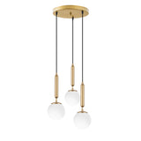 Hanglampen - Hanglamp 3 - lichts Goud Glas Cascade - Dimehouse