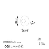 Lampada da parete color rame 28 cm Metallo Elevate