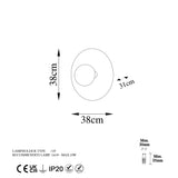 Lampada da parete color rame 38 cm Metallo Elevate