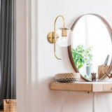 Lampada da parete in vetro trasparente dorato Lucent