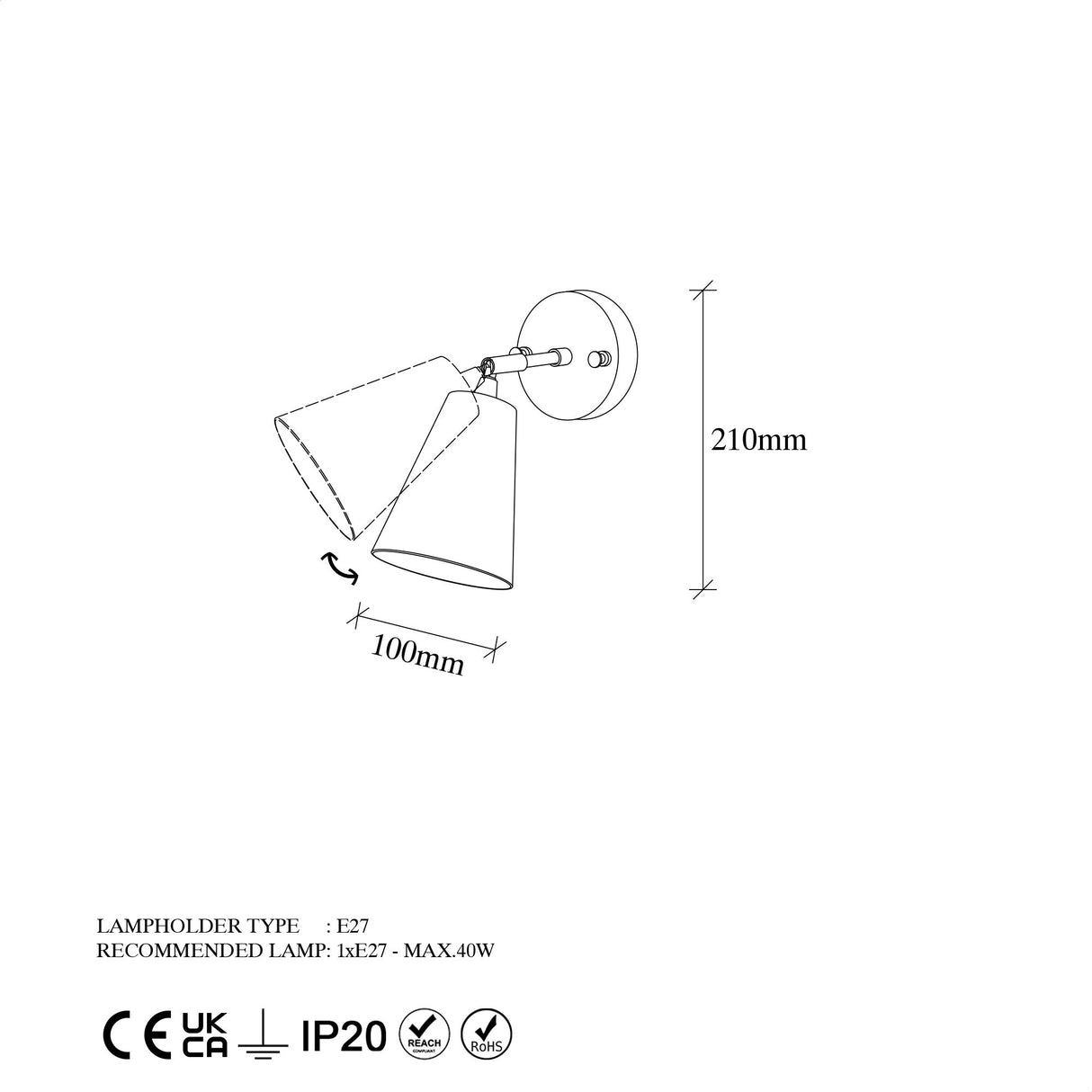 Wandlampen - Wandlamp Goud Glas Glacier - Dimehouse