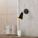 Wandlampen - Wandlamp Zwart Goud Glas Glacier - Dimehouse