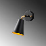 Wandlampen - Wandlamp Zwart Goud Glas Glacier - Dimehouse