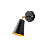 Wandlampen - Wandlamp Zwart Goud Glas Glacier - Dimehouse