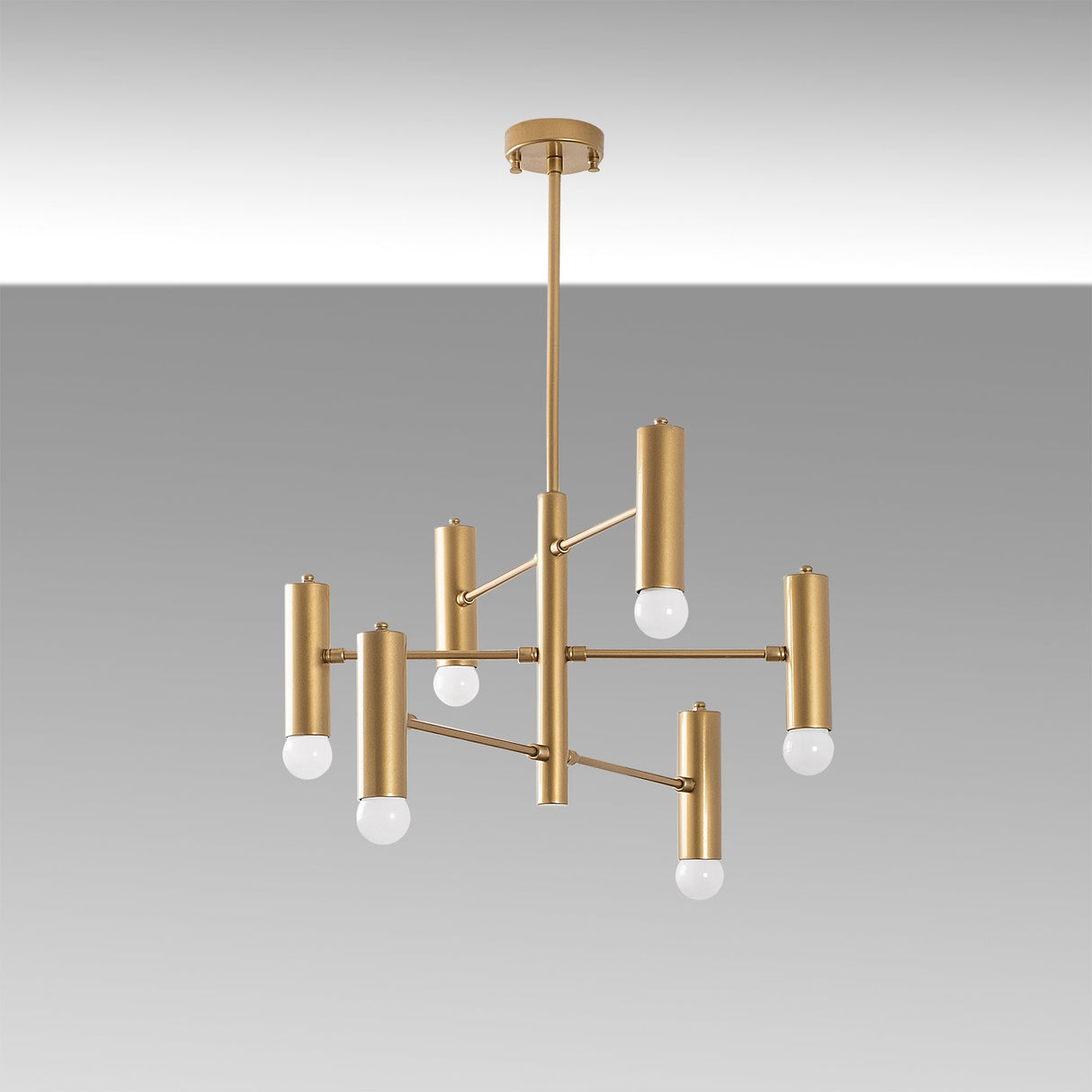 Hanglampen - Hanglamp 6 - lichts Goud Metaal Arctic - Dimehouse