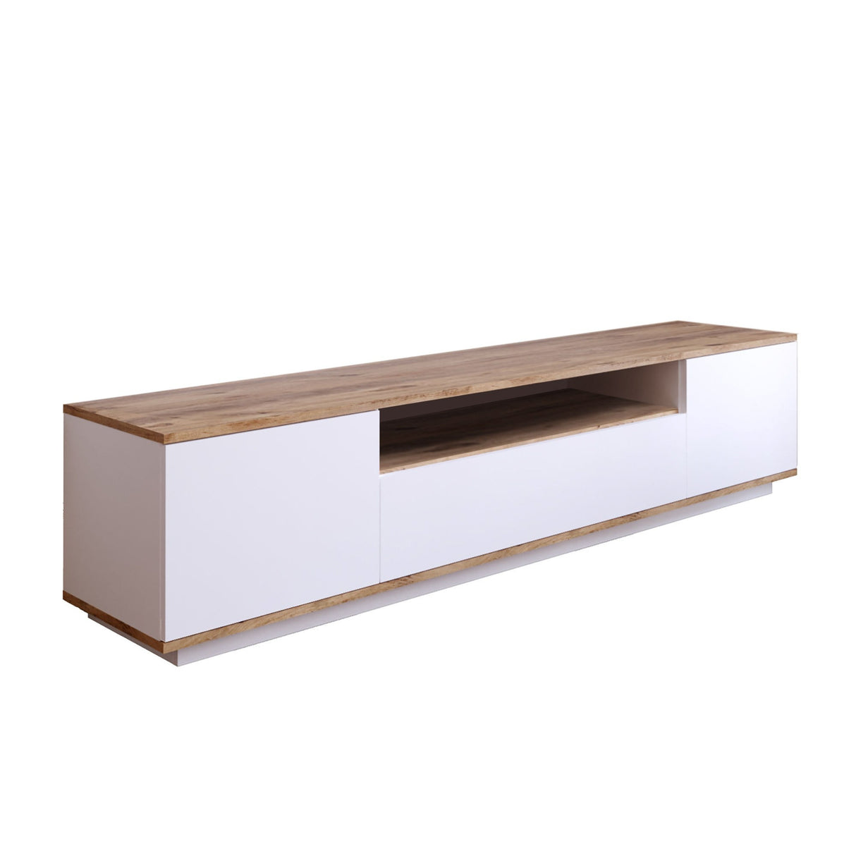 Mobile TV Salerno Pino Atlantico Bianco Melaminico 180x44,6x44,5 cm