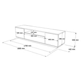 Mobile TV Salerno Pino Atlantico Bianco Melaminico 180x44,6x44,5 cm