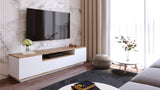 Mobile TV Salerno Pino Atlantico Bianco Melaminico 180x44,6x44,5 cm