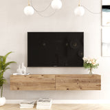 TV Meubels - Zwevend TV Meubel Turin Atlantisch Dennenhout Melamine 180x29,6x31,6 cm - Dimehouse