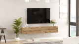 TV Meubels - Zwevend TV Meubel Turin Atlantisch Dennenhout Melamine 180x29,6x31,6 cm - Dimehouse