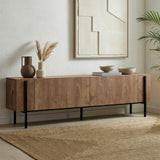 Nexus tv-meubel eikenlook zwart 180 cm Kafkas eikenlook / Zwart Gemelamineerd hout