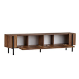 Mobile TV Nexus aspetto noce nero 180 cm Aspetto noce barocco e composito di legno melaminico nero